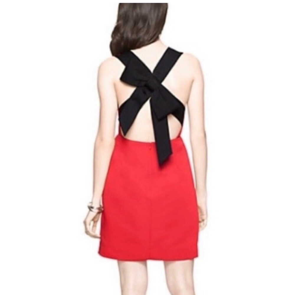 Kate Spade Dress Bow Back Cocktail Blaze a Trail Mini Hot Dress